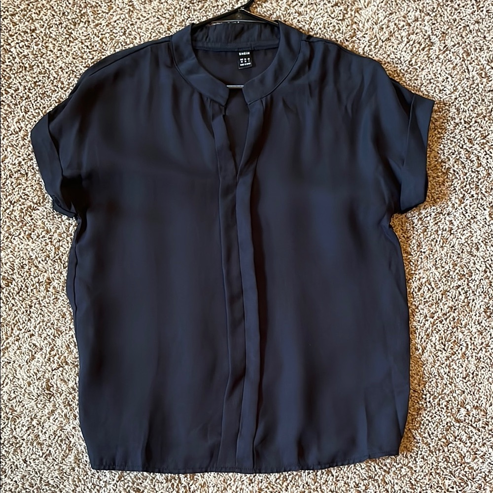 SHEIN Black Sheer Women's Blouse